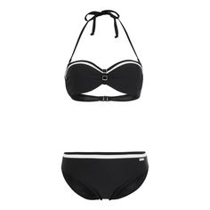 Lascana Bügel-Bandeau-Bikini Bikini Set Damen schwarz