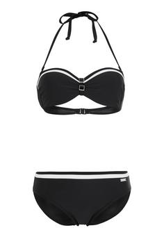 Lascana Bügel-Bandeau-Bikini Bikini Set Damen schwarz