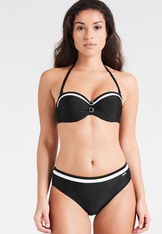 Rückansicht von Lascana Bügel-Bandeau-Bikini Bikini Set Damen schwarz