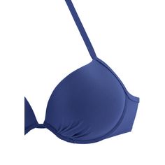 Rückansicht von Buffalo Push-Up-Bikini-Top Bikini Oberteil Damen blau