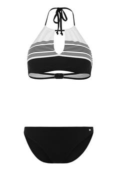 JETTE Bustier-Bikini Bikini Set Damen schwarz-weiß