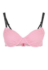 Buffalo B&uuml;gel-Bikini-Top Bikini Oberteil Damen - rosa-schwarz
