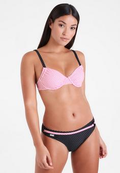 Rückansicht von Buffalo Bügel-Bikini-Top Bikini Oberteil Damen rosa-schwarz