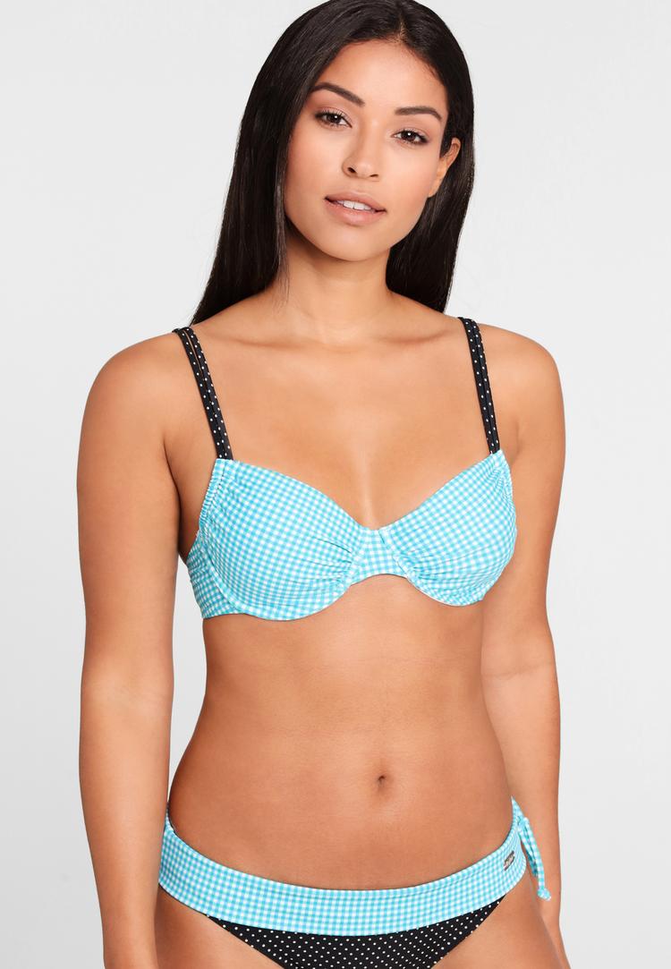 Buffalo Buffalo B&uuml;gel-Bikini-Top Bikini Oberteil Damen - t&uuml;rkis-schwarz - 1 | SportScheck