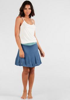 Rückansicht von BEACH TIME Strandkleid Tr&auml;gerkleid Damen wei&szlig;-t&uuml;rkis-blau