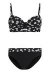 Lascana B&uuml;gel-Bikini Bikini Set Damen - schwarz-wei&szlig;