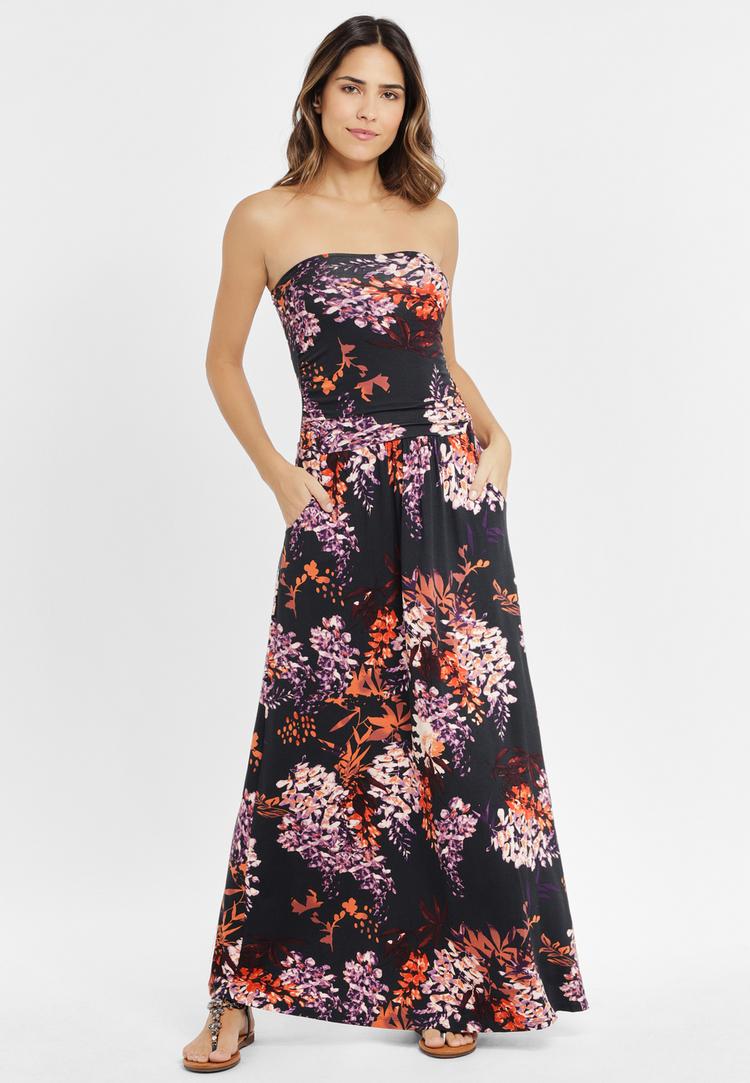 Lascana Lascana Maxikleid Maxikleid Damen - schwarz-bedruckt - 1 | SportScheck