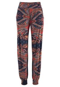 Lascana Strandhose Stoffhose Damen - marine-rot