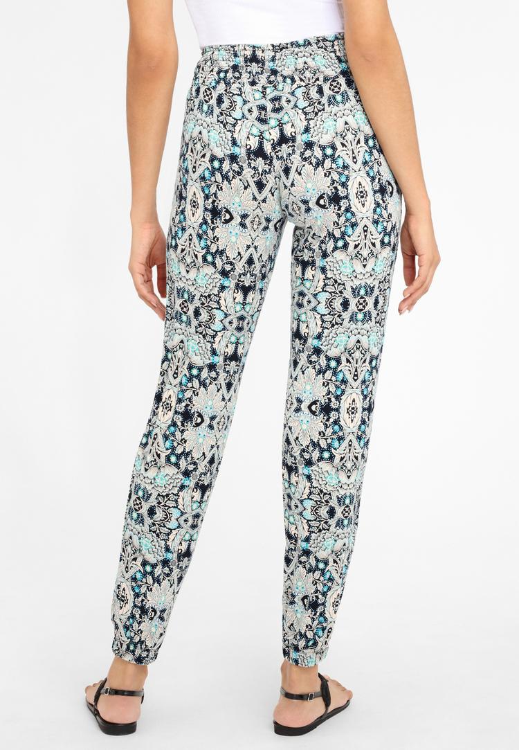 Lascana Lascana Strandhose Stoffhose Damen - marine-bedruckt - 2 | SportScheck