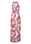 Lascana Maxikleid Maxikleid Damen - rot-wei&szlig;-bedruckt