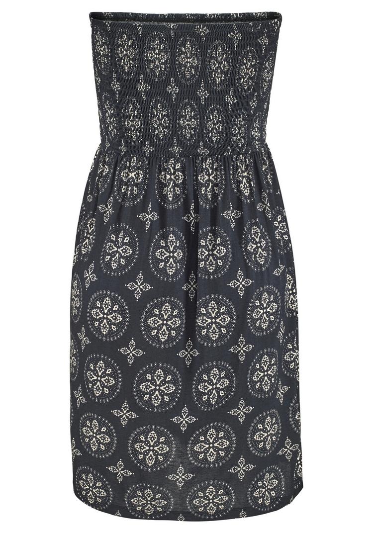 Lascana Lascana Bandeaukleid Maxikleid Damen - schwarz-beige-bedruckt - 0 | SportScheck