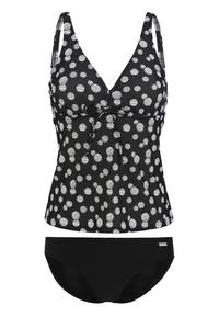 Lascana B&uuml;gel-Tankini Bikini Set Damen - schwarz-wei&szlig;