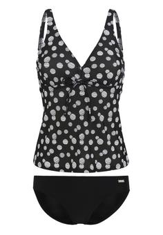 Lascana Bügel-Tankini Bikini Set Damen schwarz-weiß