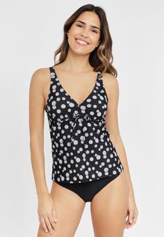 Rückansicht von Lascana Bügel-Tankini Bikini Set Damen schwarz-weiß