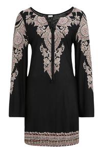 Lascana Jerseykleid Jerseykleid Damen - schwarz-bedruckt