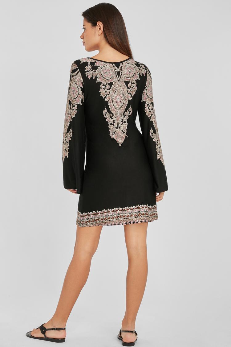 Lascana Lascana Jerseykleid Jerseykleid Damen - schwarz-bedruckt - 2 | SportScheck