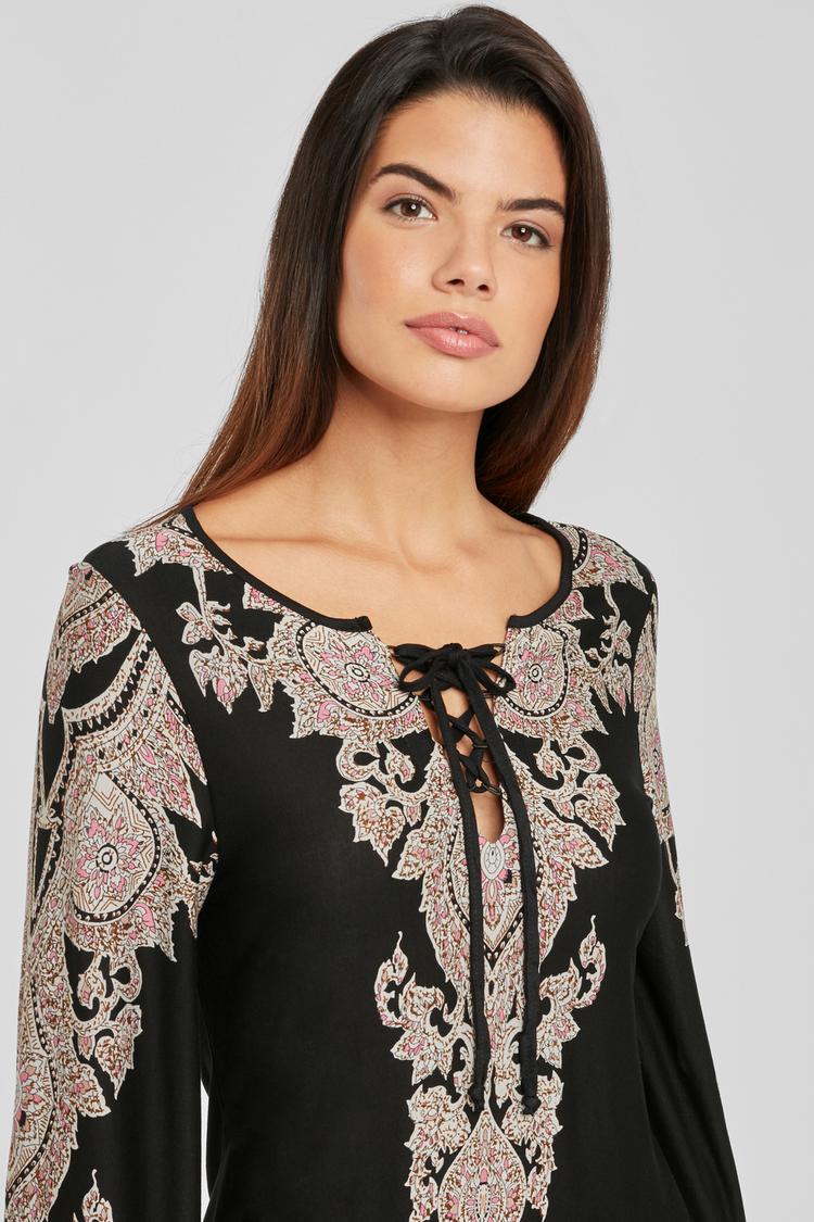 Lascana Lascana Jerseykleid Jerseykleid Damen - schwarz-bedruckt - 1 | SportScheck