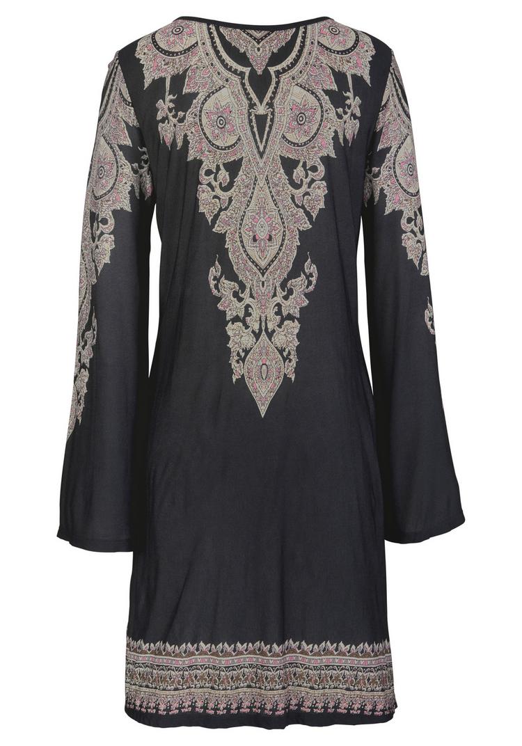 Lascana Lascana Jerseykleid Jerseykleid Damen - schwarz-bedruckt - 0 | SportScheck