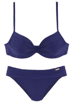 Lascana B&uuml;gel-Bikini Bikini Set Damen blau