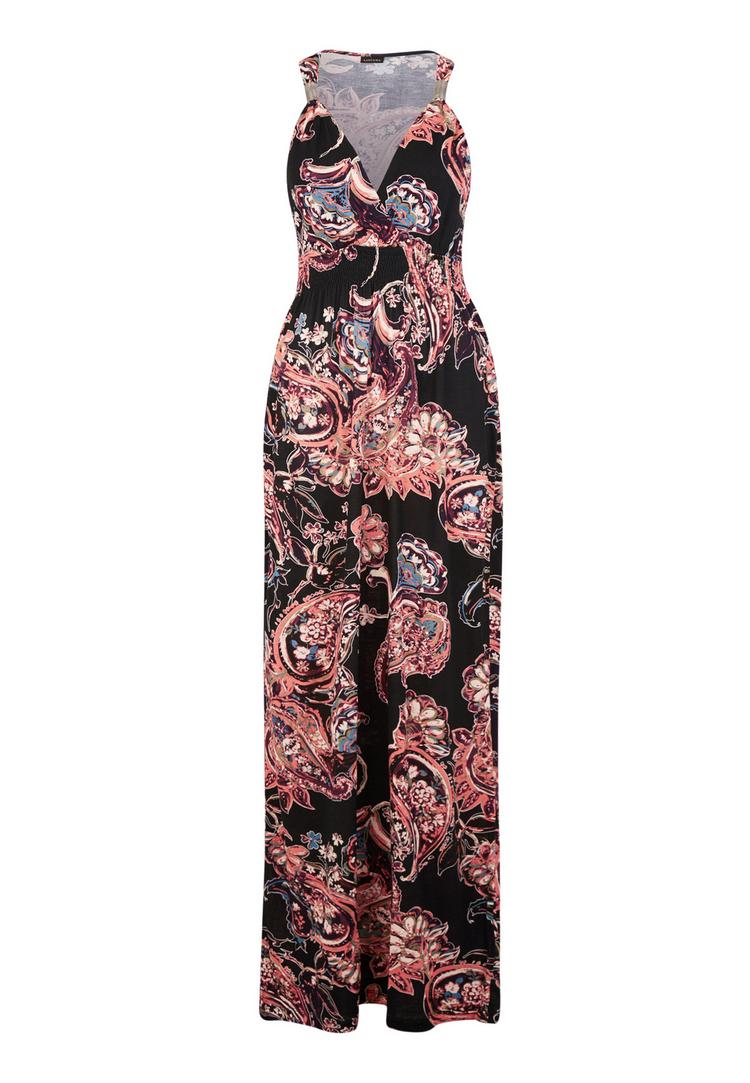 Lascana Lascana Maxikleid Maxikleid Damen - schwarz-bedruckt - 0 | SportScheck