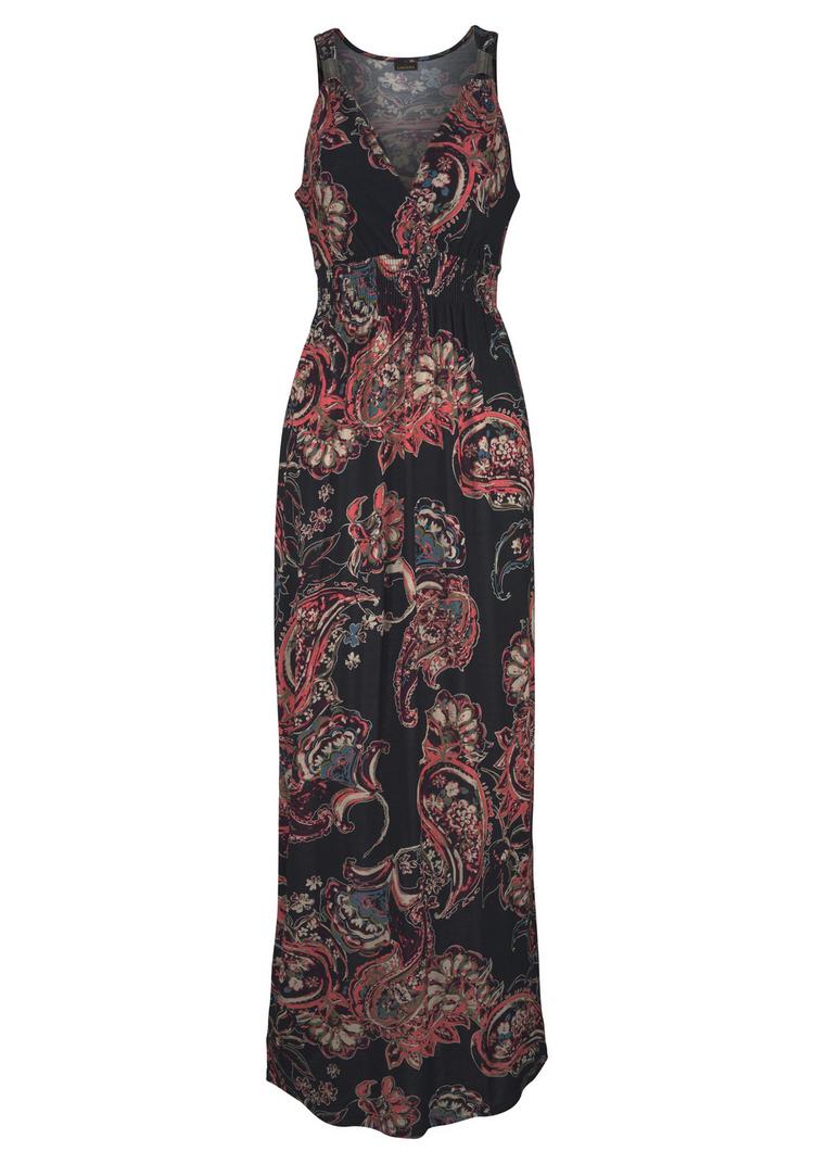 Lascana Lascana Maxikleid Maxikleid Damen - schwarz-bedruckt - 2 | SportScheck