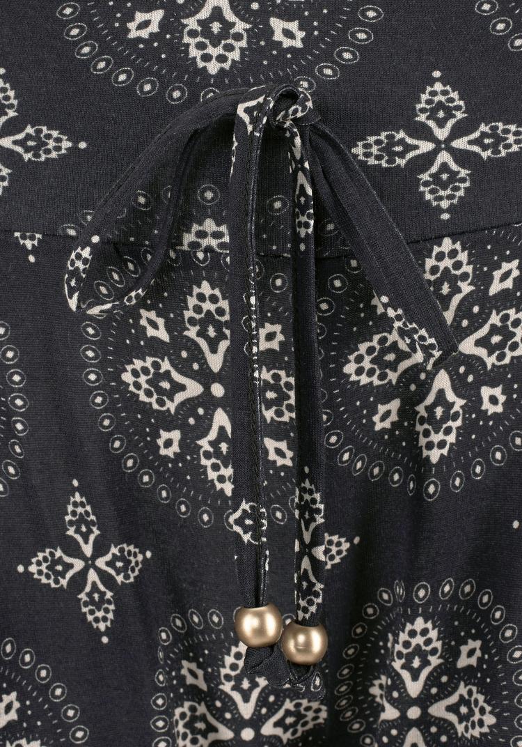 Lascana Lascana Strandcapri Printhose Damen - schwarz-beige - 0 | SportScheck