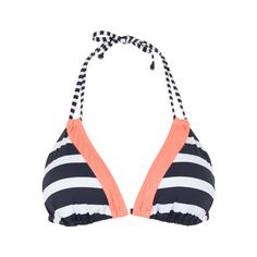 KangaROOS Triangel-Bikini-Top Bikini Oberteil Damen marine-weiß