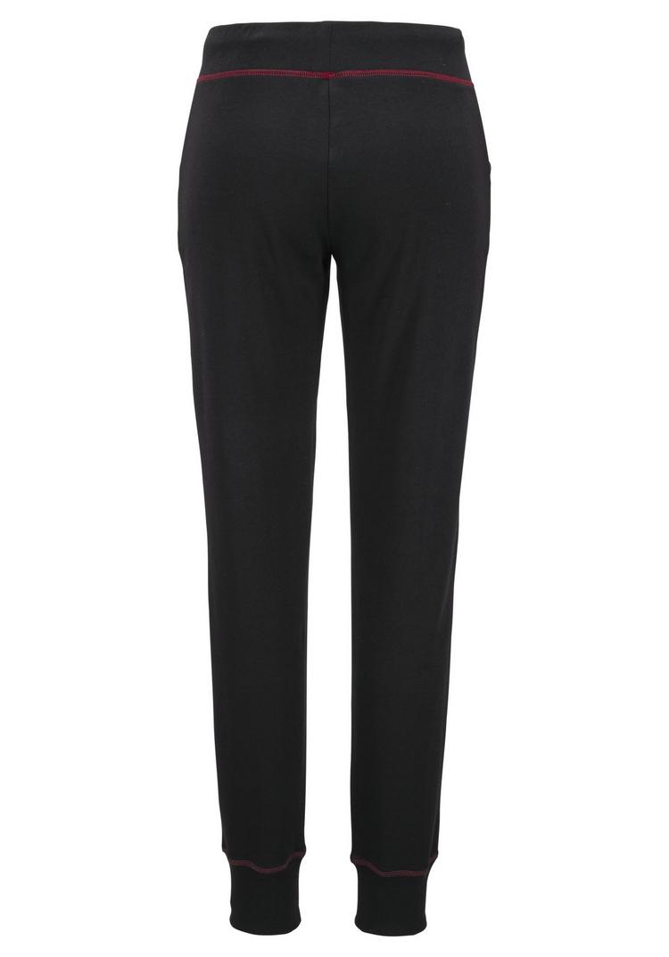 Bench Bench Relaxhose Sweathose Damen - schwarz-rubinrot - 0 | SportScheck