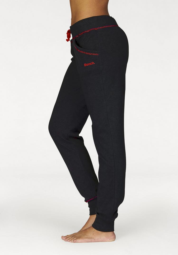 Bench Bench Relaxhose Sweathose Damen - schwarz-rubinrot - 2 | SportScheck