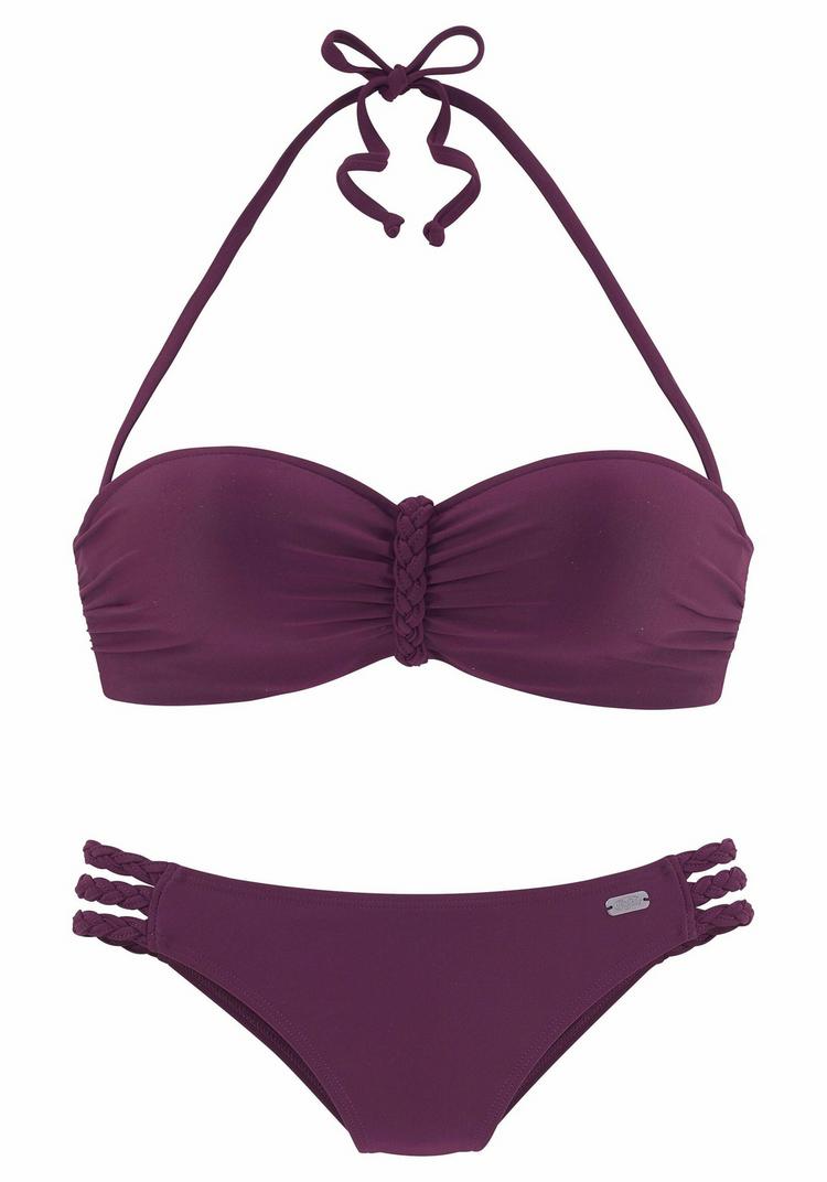 Buffalo Buffalo B&uuml;gel-Bandeau-Bikini Bikini Set Damen - bordeaux - 0 | SportScheck