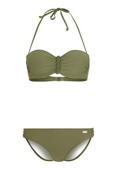 Buffalo Bügel-Bandeau-Bikini Bikini Set Damen oliv