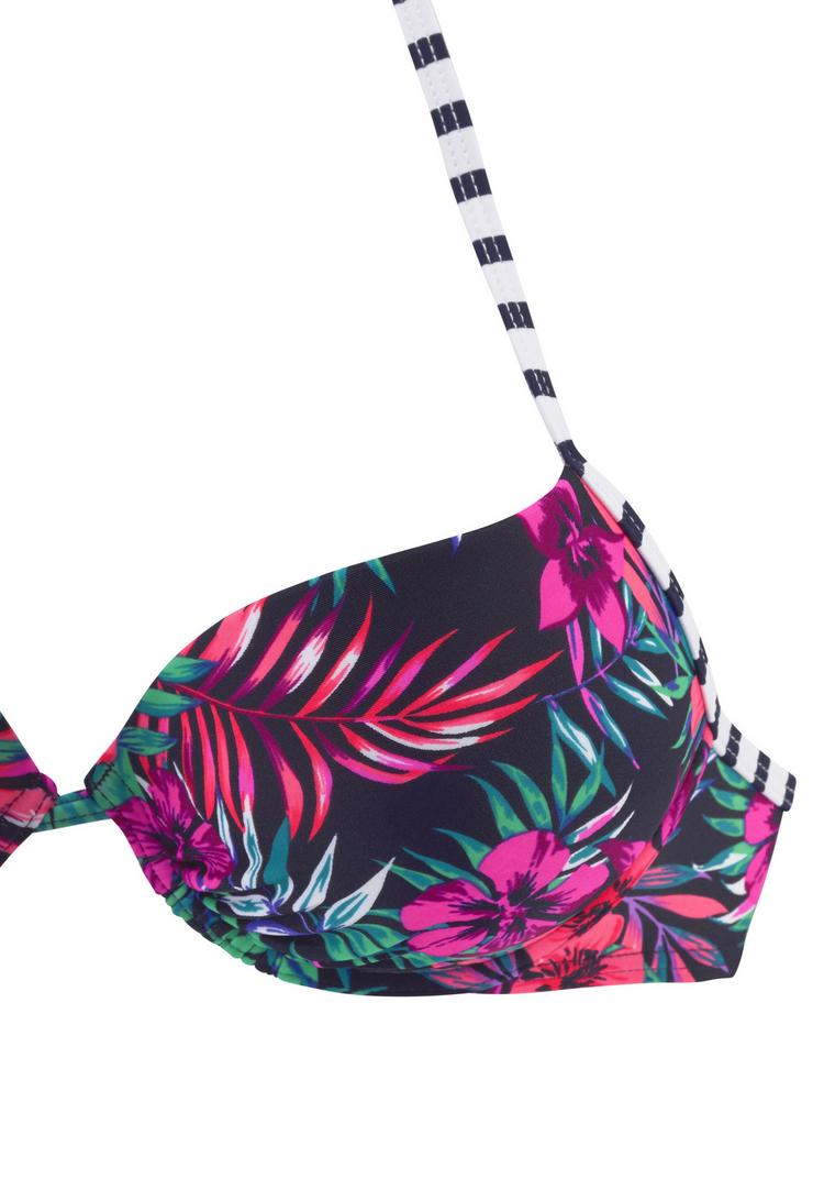 VENICE BEACH VENICE BEACH Push-Up-Bikini-Top Bikini Oberteil Damen - marine-bedruckt - 0 | SportScheck