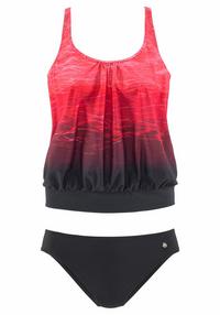 Lascana Tankini Bikini Set Damen - rot-bedruckt
