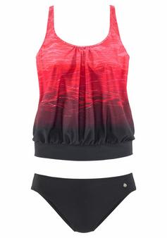 Lascana Tankini Bikini Set Damen rot-bedruckt