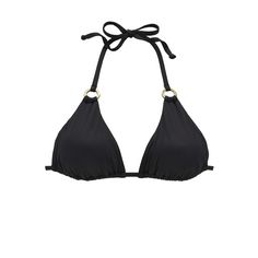 Lascana Triangel-Bikini-Top Bikini Oberteil Damen schwarz