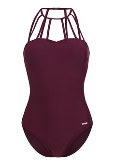 BRUNO BANANI Badeanzug Badeanzug Damen bordeaux