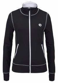 LASCANA Active Trainingsjacke Trainingsjacke Damen - schwarz-wei&szlig;