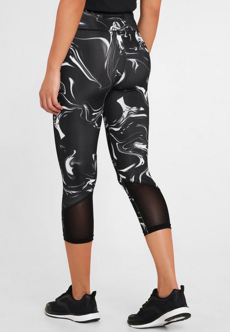 LASCANA Active LASCANA Active Caprileggings Tights Damen - schwarz-gemustert-wei&szlig; - 2 | SportScheck