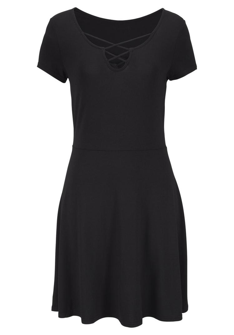 Lascana Lascana Sommerkleid Tr&auml;gerkleid Damen - schwarz - 0 | SportScheck