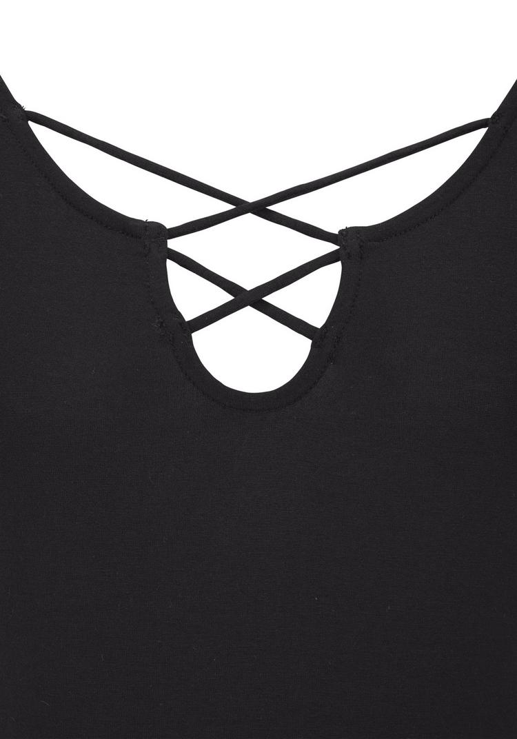 Lascana Lascana Sommerkleid Tr&auml;gerkleid Damen - schwarz - 0 | SportScheck