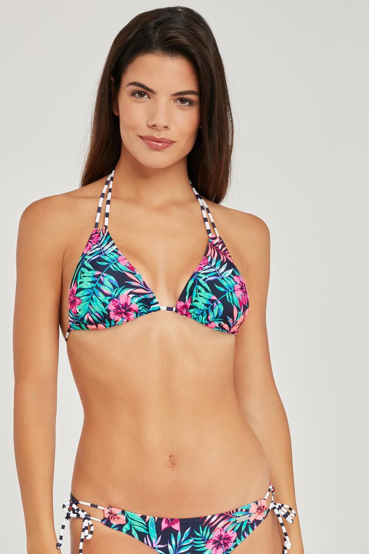 VENICE BEACH VENICE BEACH Triangel-Bikini-Top Bikini Oberteil Damen - marine-bedruckt - 1 | SportScheck