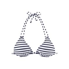 VENICE BEACH Triangel-Bikini-Top Bikini Oberteil Damen weiß-marine-gestreift