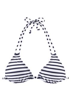 VENICE BEACH Triangel-Bikini-Top Bikini Oberteil Damen weiß-marine-gestreift