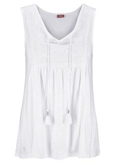 Buffalo Tanktop Tanktop Damen wei&szlig;