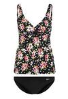 Lascana B&uuml;gel-Tankini Bikini Set Damen - schwarz-bedruckt