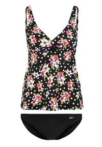 Lascana B&uuml;gel-Tankini Bikini Set Damen - schwarz-bedruckt