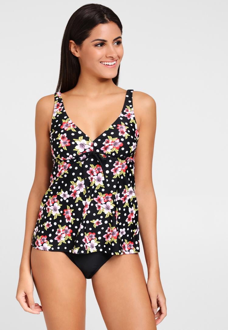 Lascana Lascana B&uuml;gel-Tankini Bikini Set Damen - schwarz-bedruckt - 0 | SportScheck