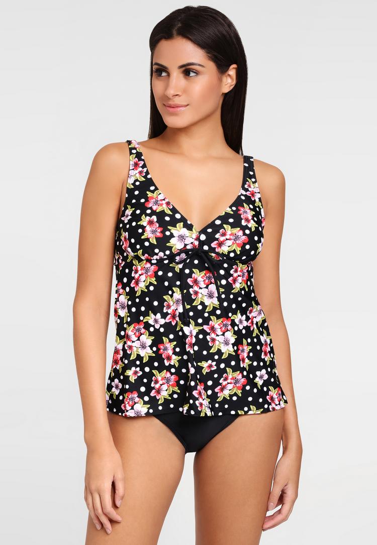 Lascana Lascana B&uuml;gel-Tankini Bikini Set Damen - schwarz-bedruckt - 1 | SportScheck