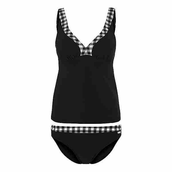 Lascana Bügel-Tankini Bikini Set Damen schwarz-weiß