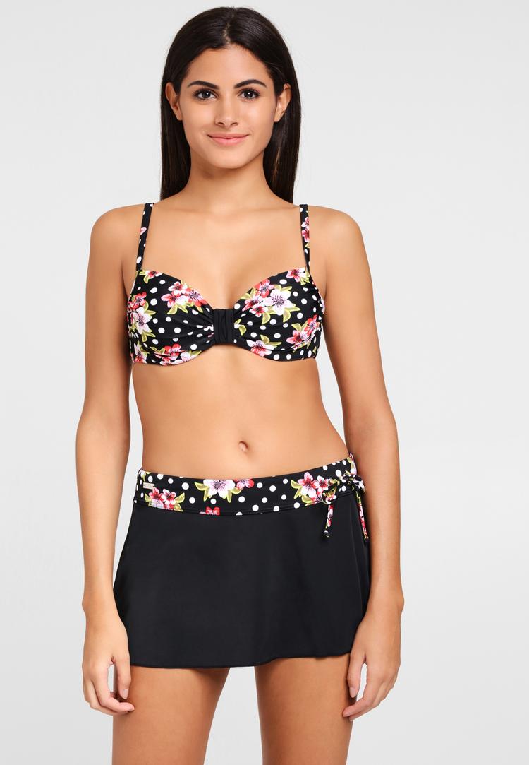 Lascana Lascana Bade-Rock Bikini Hose Damen - schwarz-bedruckt - 0 | SportScheck